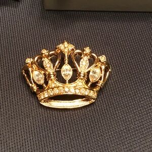 Vintage Kenneth Jay Lane KJL Crown Pin Brooch Avon NIB
